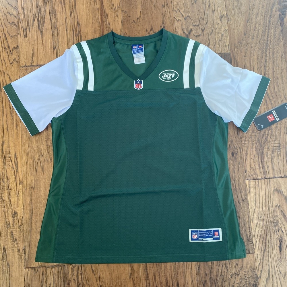 New York Jets Team Pro Line Football Jersey Womens Large Blank Customizable NWT